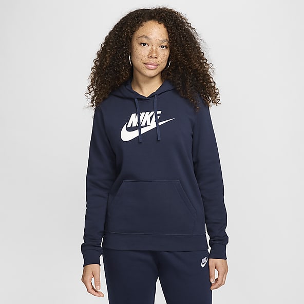 Navy blue nike hoodie womens cheap